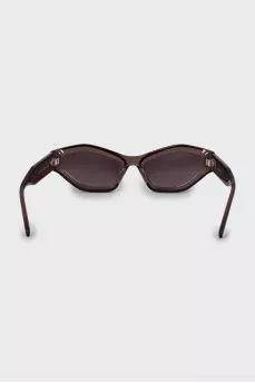 Sunglasses with logo frame