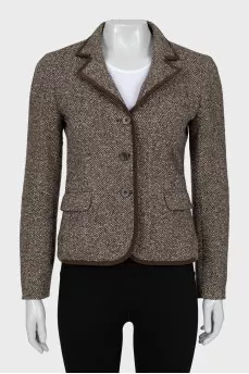 Brown herringbone jacket