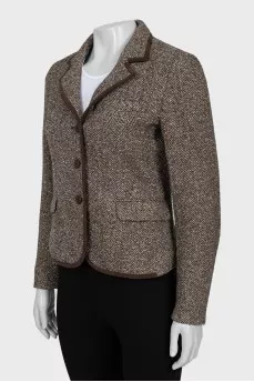 Brown herringbone jacket
