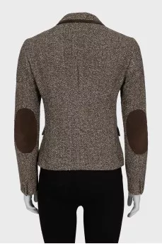 Brown herringbone jacket