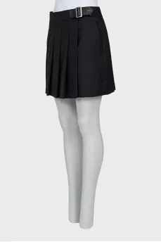 Pleated skirt-shorts