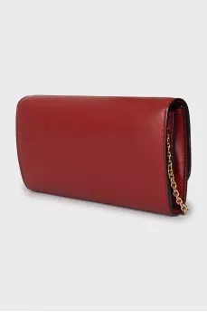 Red leather clutch