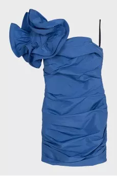 Blue asymmetrical dress