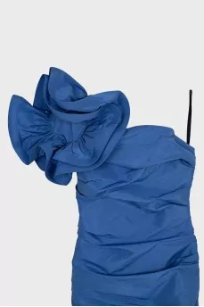 Blue asymmetrical dress