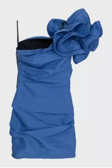 Blue asymmetrical dress