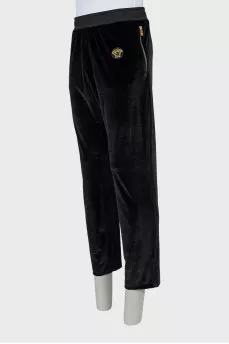 Men's velvet trousers with pockets