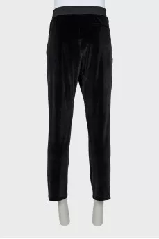 Men's velvet trousers with pockets