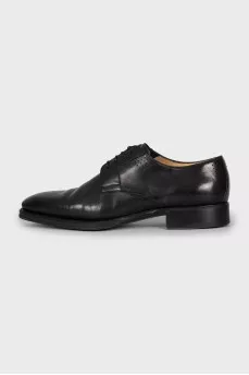 Men's leather shoes with square toe