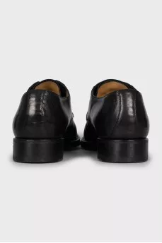 Men's leather shoes with square toe
