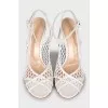 Fishnet stiletto sandals