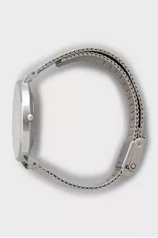Silver watch on bracelet