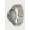 Silver watch on bracelet