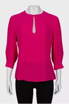 Fitted silk blouse