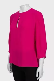 Fitted silk blouse