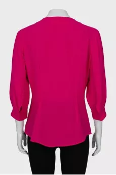 Fitted silk blouse