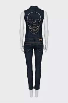 Jumpsuit decorated with crystals