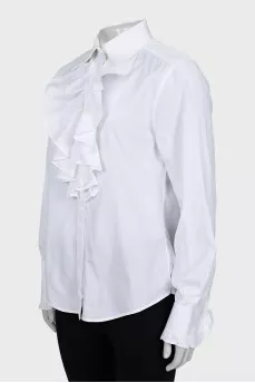 White shirt with frills