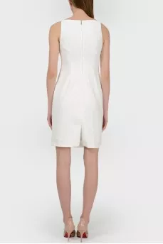 Sarafan midi on straps with a curly neckline with a tag