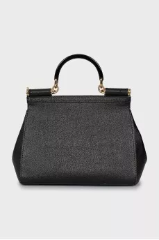 Black Sicily leather bag