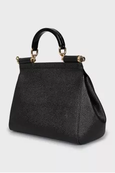 Black Sicily leather bag