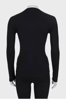 Fitted pullover with embroidery