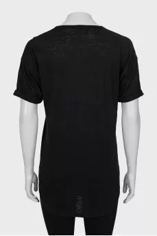 Black linen t-shirt
