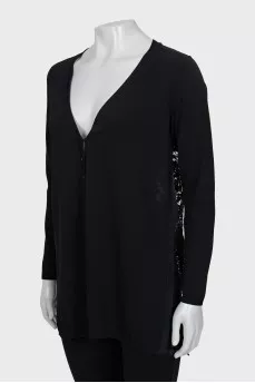 Cardigan with lace back