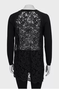 Cardigan with lace back