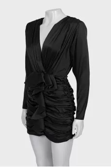Mini dress with V-neck