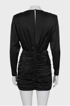 Mini dress with V-neck