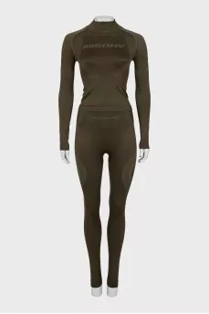 Green slim fit tracksuit