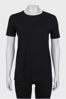 Black straight cut t-shirt