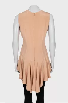 Blouse with asymmetrical hem