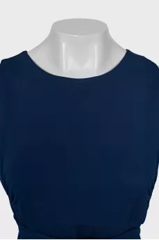 Blue jumpsuit with ties
