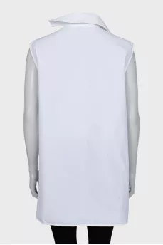 Blouse with asymmetric collar