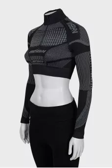 Grey fitted sports top