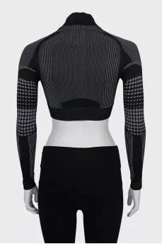 Grey fitted sports top
