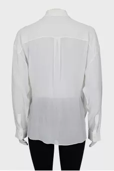 Silk blouse with ties