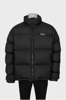Men's oversized down jacket in black