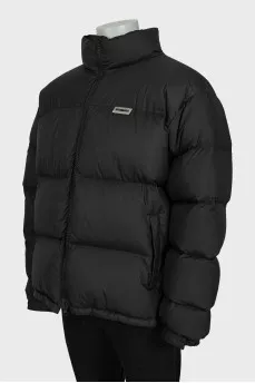 Men's oversized down jacket in black