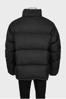 Men's oversized down jacket in black