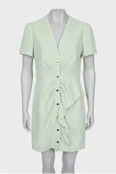 Dress with asymmetrical ruffles