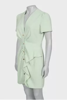 Dress with asymmetrical ruffles