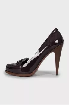 Brown leather shoes