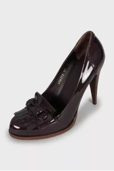 Brown leather shoes