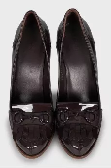 Brown leather shoes