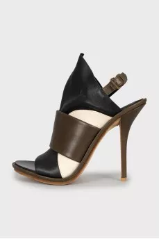 Brown leather sandals