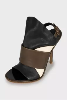 Brown leather sandals