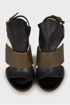 Brown leather sandals