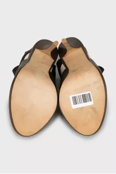 Brown leather sandals